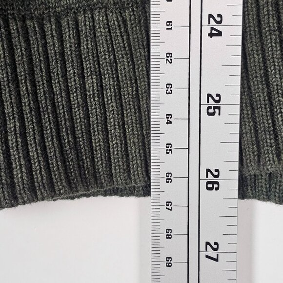 Tommy Hilfiger Preppy Patches Mens Medium Long Sleeve Full Zip Green Sweater - Picture 5 of 6